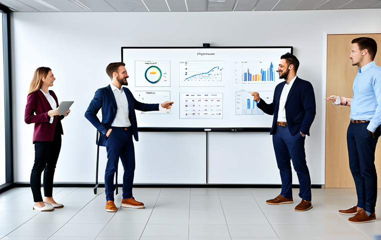 지식 관리 체계의 혁신적 접근 - Modern Office Collaboration**

"A bright and modern office space, featuring a diverse team collabora...