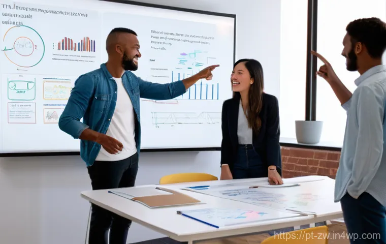 지식 관리 체계의 변화와 혁신 - **Prompt 2: "AI-Powered Insight Navigator"**
    "A lone, focused individual, a young professional (...