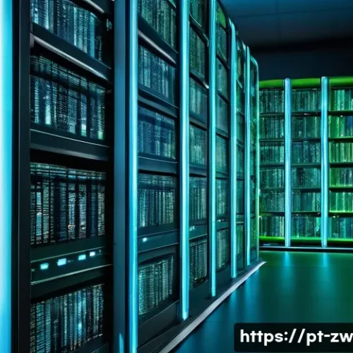 효율적인 검색 엔진 설계 및 구현 - **Prompt 1: The Digital Librarian's Network**
    A futuristic, highly organized digital library or ...