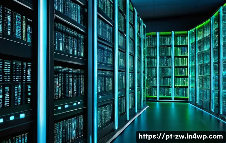 효율적인 검색 엔진 설계 및 구현 - **Prompt 1: The Digital Librarian's Network**
A futuristic, highly organized digital library or ...